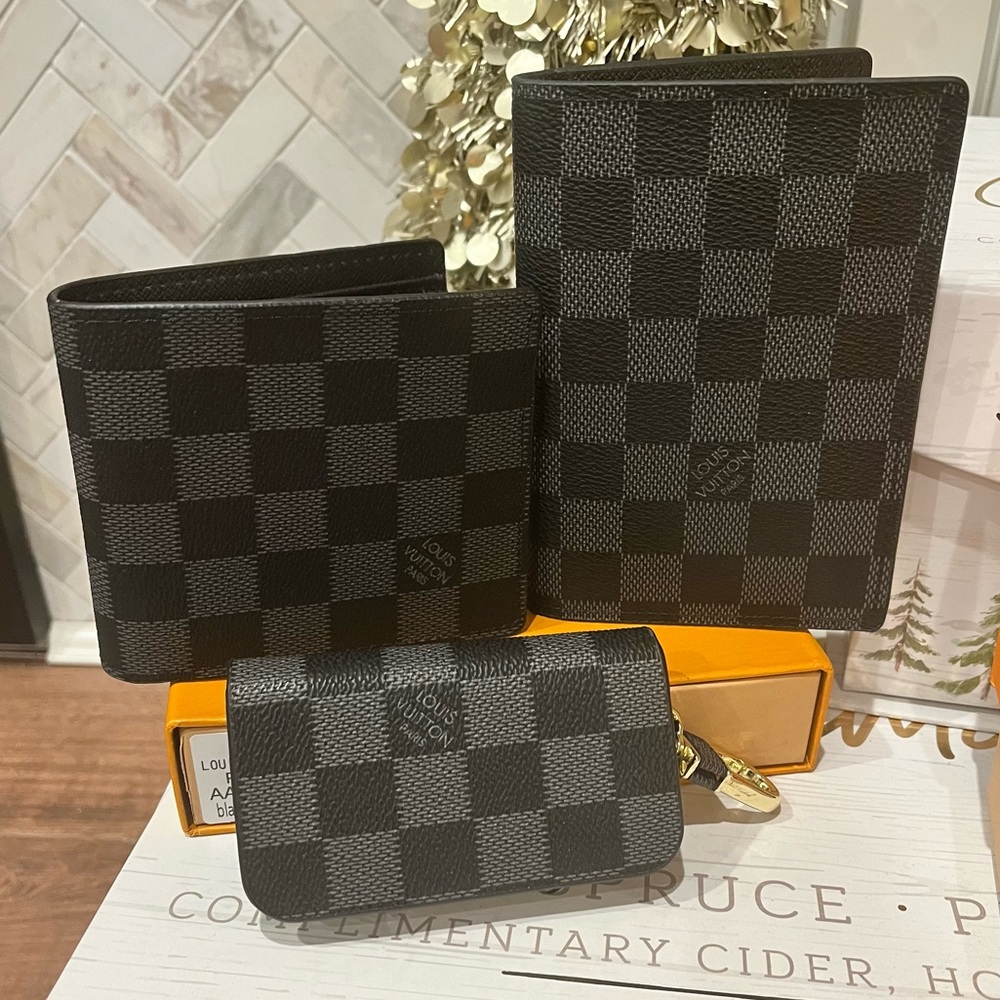 Men’s wallet, Passport case and key fob case. All brand new.